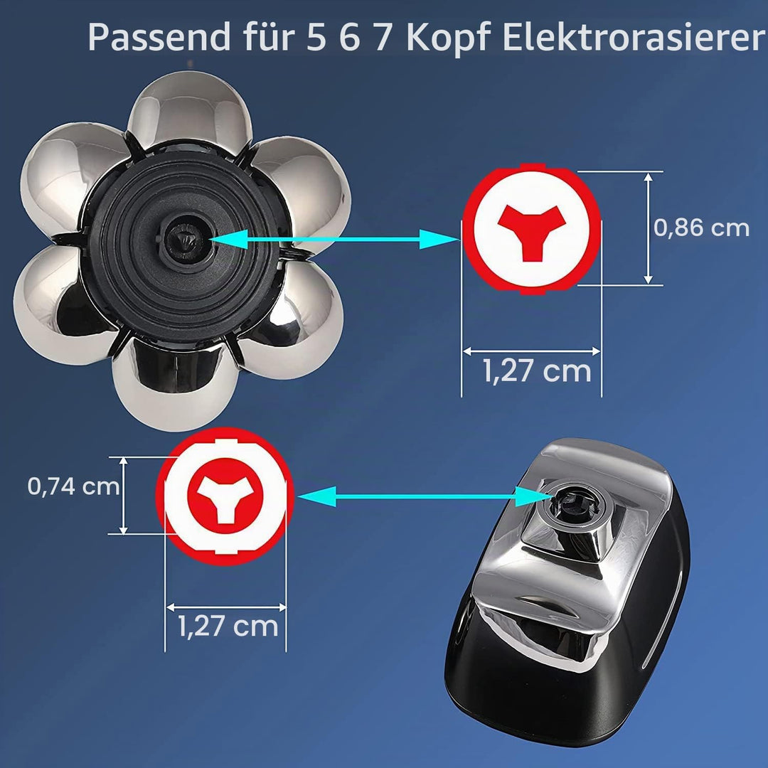 7D Elektrisch Rasierkopf,Elektrische Rasierklingen Ersatz Rotationsrasierer für Glatze Herren Ersatz