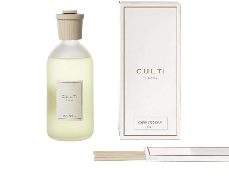 Culti Diffusor Stäbchen Stil 500 ml Milano | Duft Oderosae, Marokkanische Rose und Osmanthus – Haltb