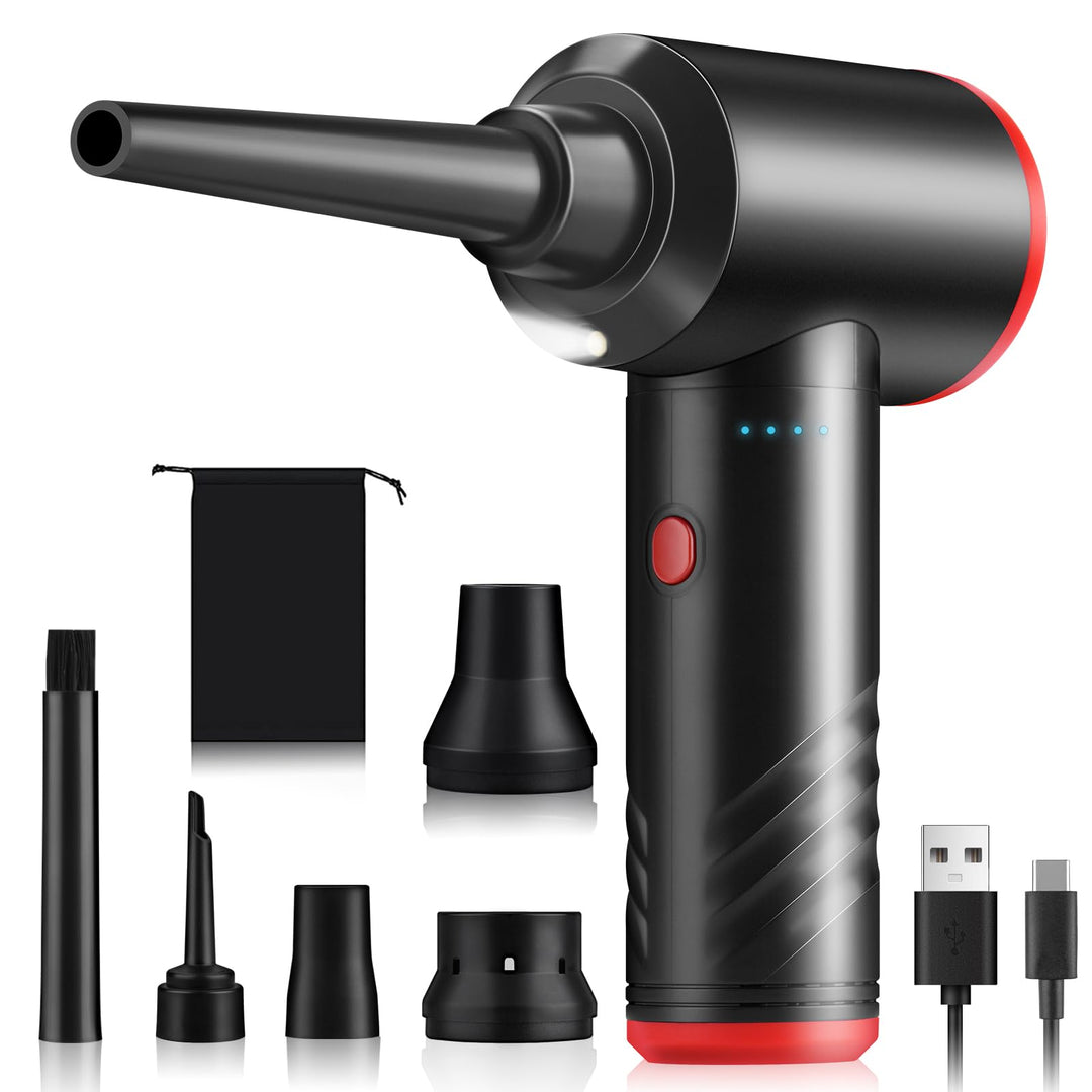 Staubgebläse Air Duster Elektrische Druckluft Mini Gebläse, Luftdruckspray für PC Reinigung 3-Gang C