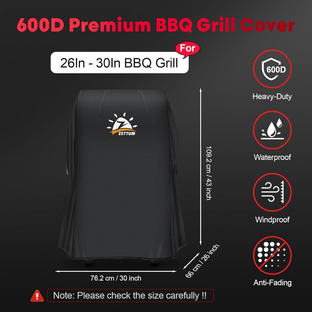 Zettum Grillabdeckung 76 cm - 7105 Grill Abdeckung für Weber Spirit 210 Grill, Heavy Duty & Wasserdi