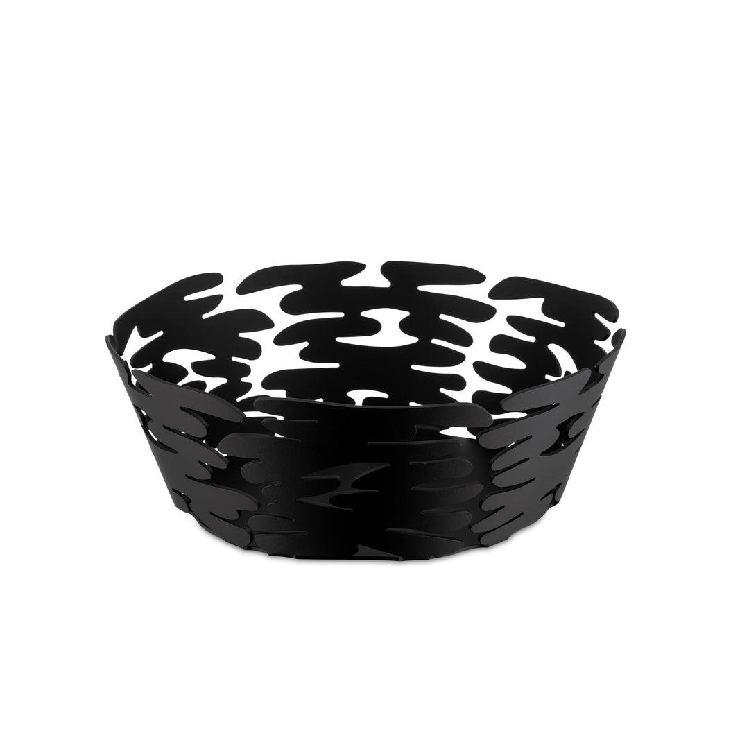 Alessi BM10/18 B Barket Runder Korb, Legierter Stahl, schwarz Ø 18 Schwarz, Ø 18 Schwarz
