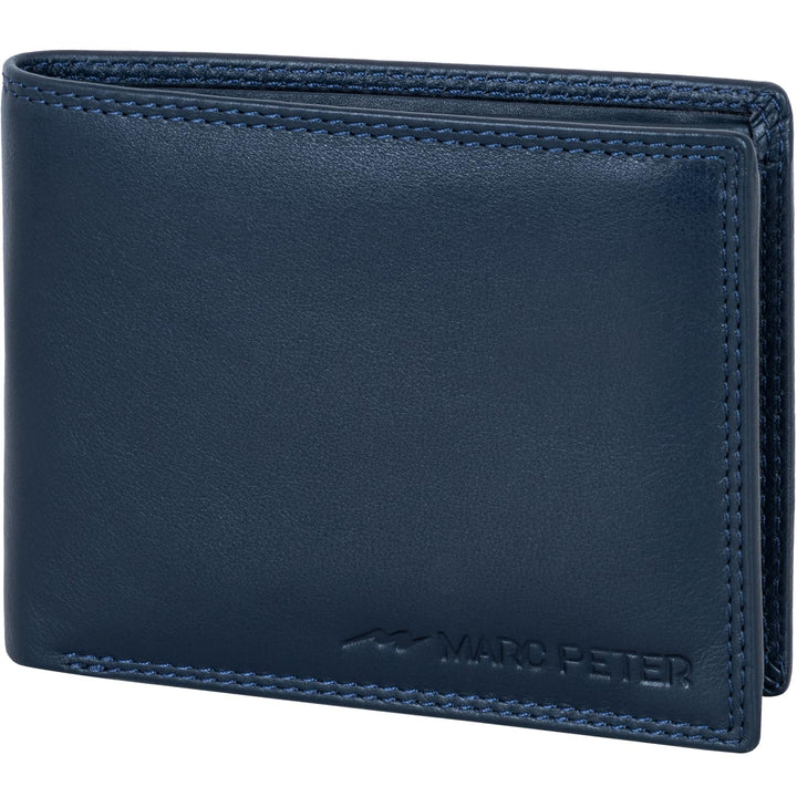 Marc Peter® Echt-Leder Geldbörse Hanover | Geldbeutel für Herren mit RFID-Schutz | Gross 10 Fächer P