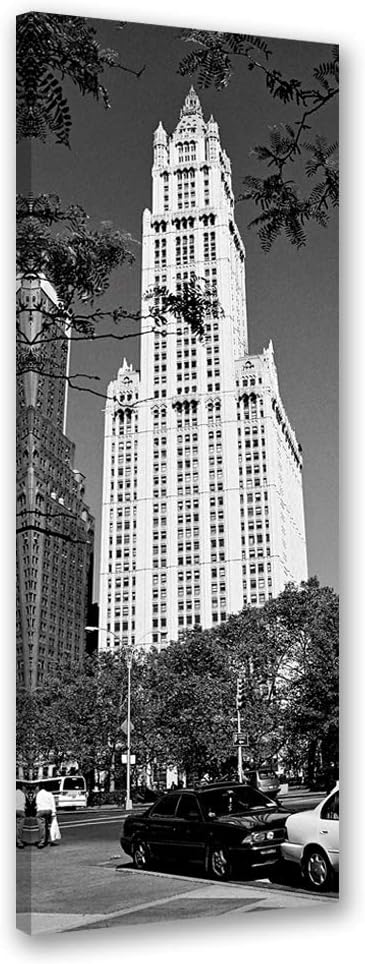 Feeby Bild auf Leinwand New York Kunstdruck modern City schwarz-weiss 30x90 cm M14247 30x90 cm, M142