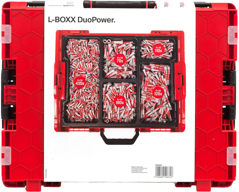 fischer DuoPower in der handlichen L-BOXX, 910 x DuoPower in verschiedenen Grössen, der innovative D