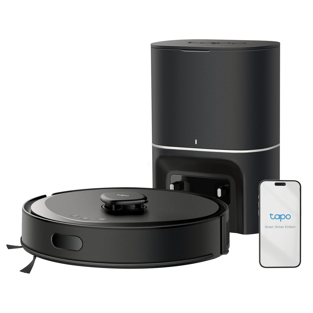 Tapo RV30 Max Plus Saugroboter mit Wischfunktion und automatischer Absaugstation, 5300Pa Ultra Stark