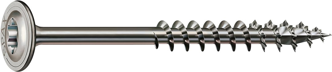 SPAX Holzbauschraube aus Edelstahl rostfrei A2, 8,0 x 140 mm, 50 Stück, T-STAR plus, Tellerkopf, Tei