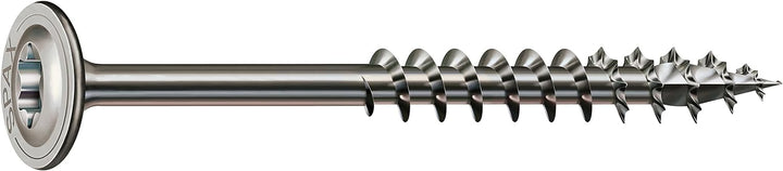 SPAX Holzbauschraube aus Edelstahl rostfrei A2, 8,0 x 140 mm, 50 Stück, T-STAR plus, Tellerkopf, Tei