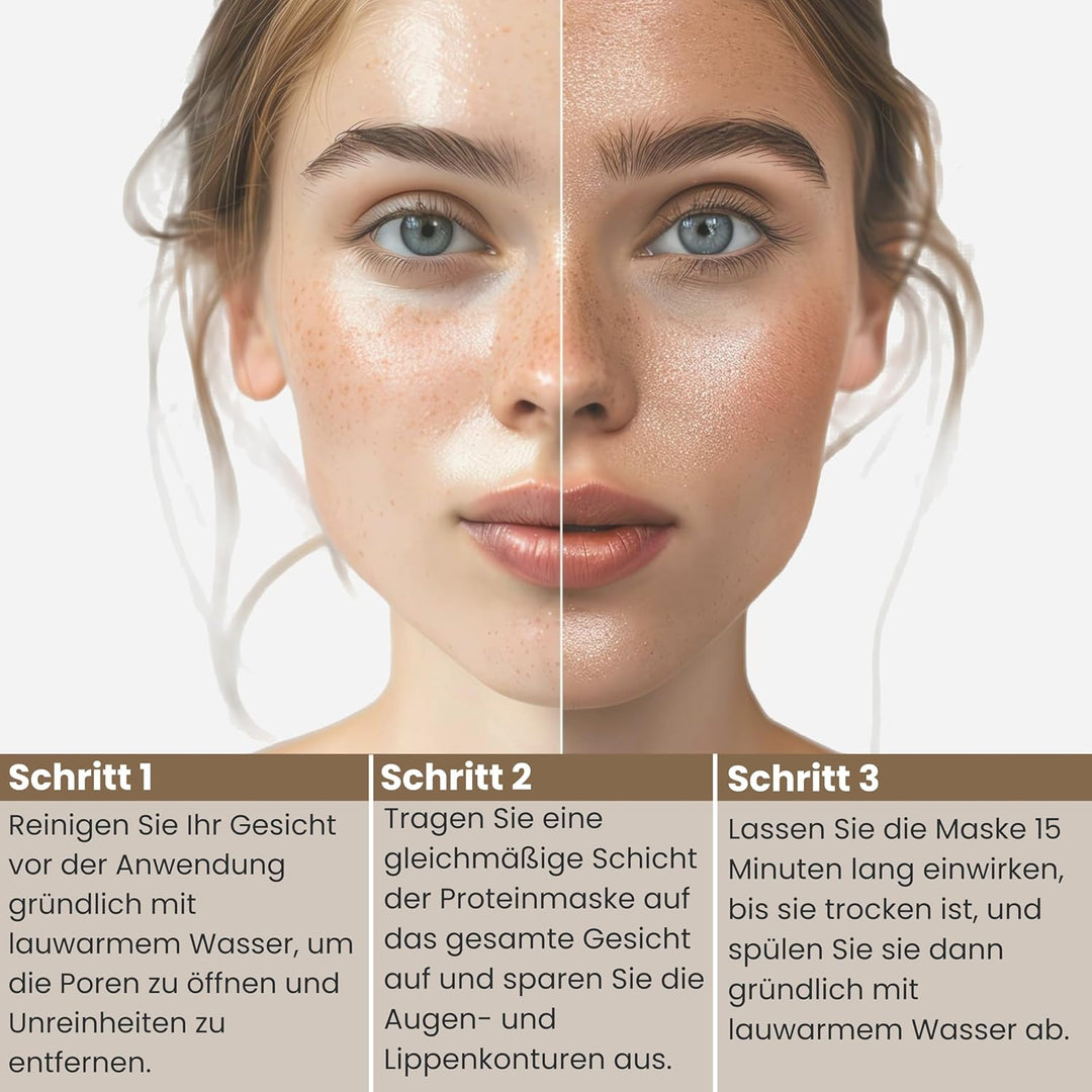 Eiweiss Mask Gesicht Premium, Gesichtsmaske für Hautpflege, Mitesserentferner Maske, Porenreiniger M