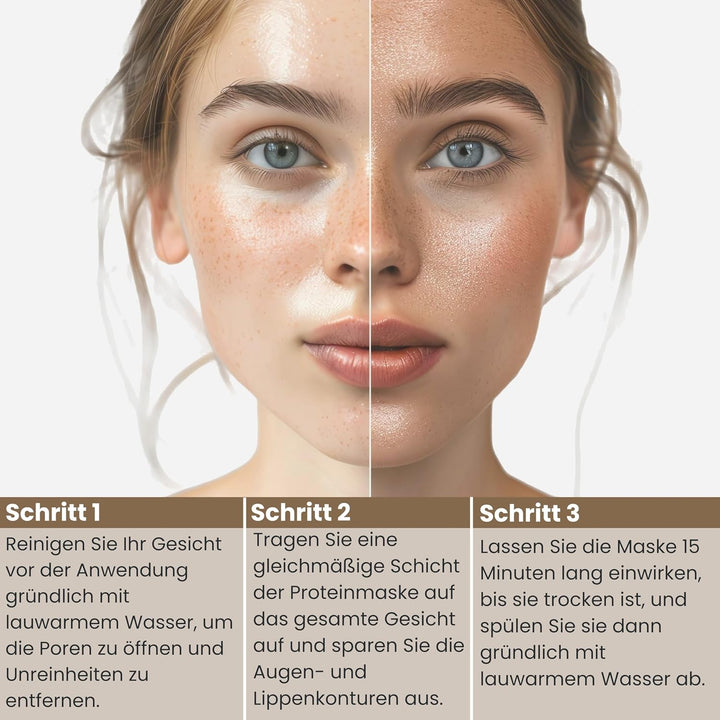 Eiweiss Mask Gesicht Premium, Gesichtsmaske für Hautpflege, Mitesserentferner Maske, Porenreiniger M