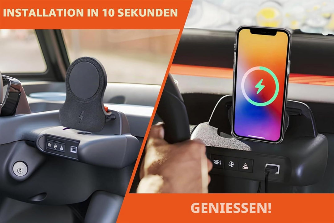 Smartphone-Halterung für MagSafe mit kabellosem Laden 15 W, geeignet für Citroen Ami, für Opel Rocks