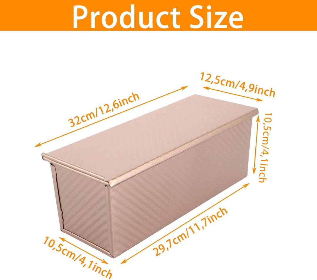 FWEEK Toastbrot Backform mit Deckel 1000g, Brot Toast Brotbackform, Teig Brotbackform mit Deckel Ant