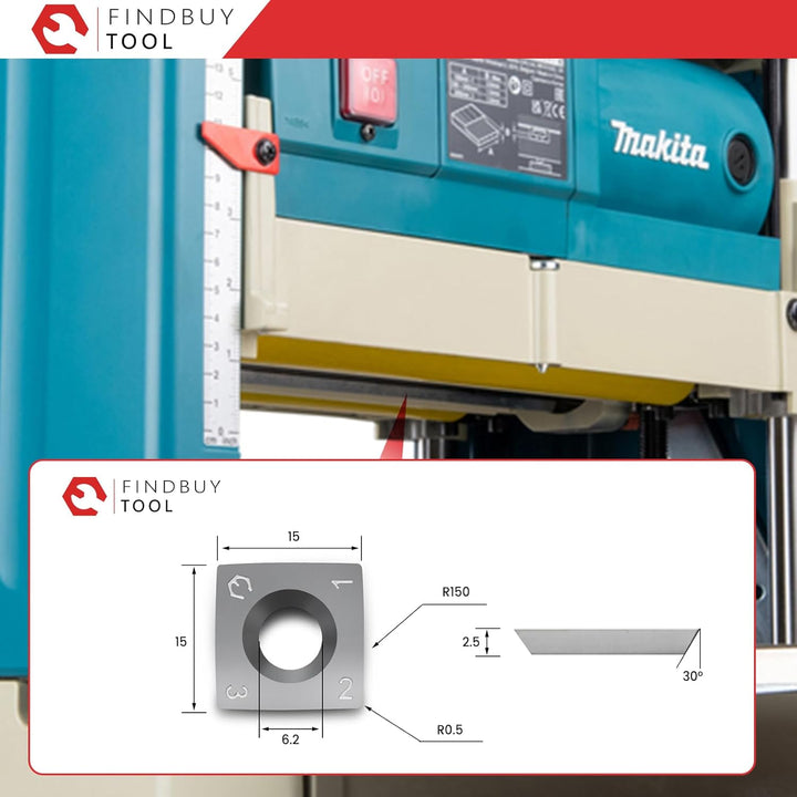 FindBuyTool Spiralmesserwelle für Makita 2012NB Dickenhobelmaschine, 12.5'' (317.5 mm) Helical Cutte