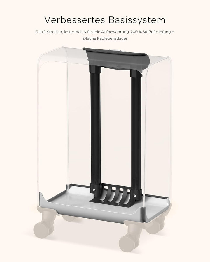 COOLIFE Grosser Koffer Weichschale 80cm,109L, StoffkofferTSA,1800D Material | wasserabweisendes, Wei