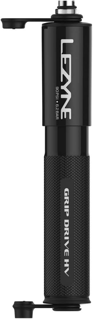 Lezyne Unisex-Adult Grip Drive Hv Minipumpe S 185mm Schwarz, S 185mm Schwarz