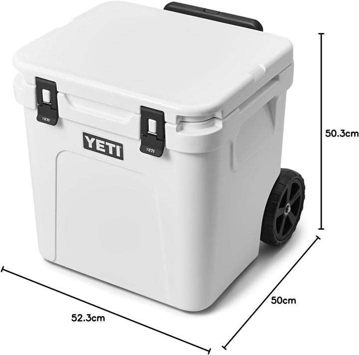 YETI Roadie 48 Rollkühler mit einziehbarem Periskopgriff Weiss, Weiß