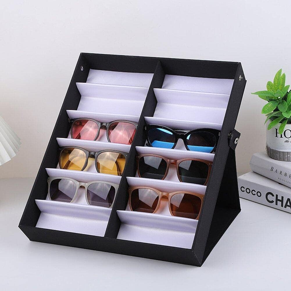 Ericetion 12-Slot Brillenablage - Sonnenbrillen-Display-Case, Brillenorganizer & Halter