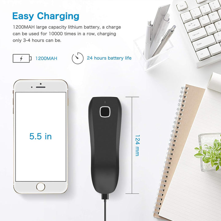 NETUM C990 Bluetooth 2D QR Barcode Scanner Wireless kompatibel mit kleine Tasche USB 1D 2D QR Code S