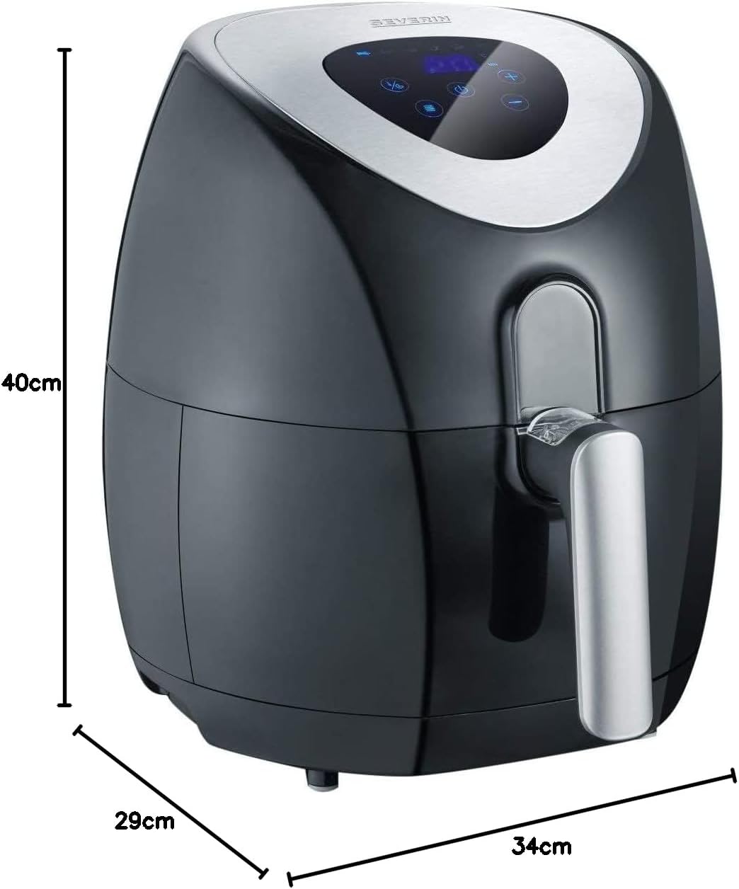 SEVERIN Heissluftfritteuse mit 6 Automatikprogrammen, Airfryer zum Frittieren ohne Fett, innovative
