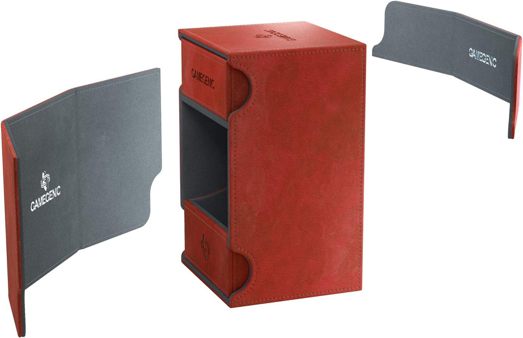 Gamegenic Watchtower 100-Card Convertible Deck Box, Red Rot, Rot