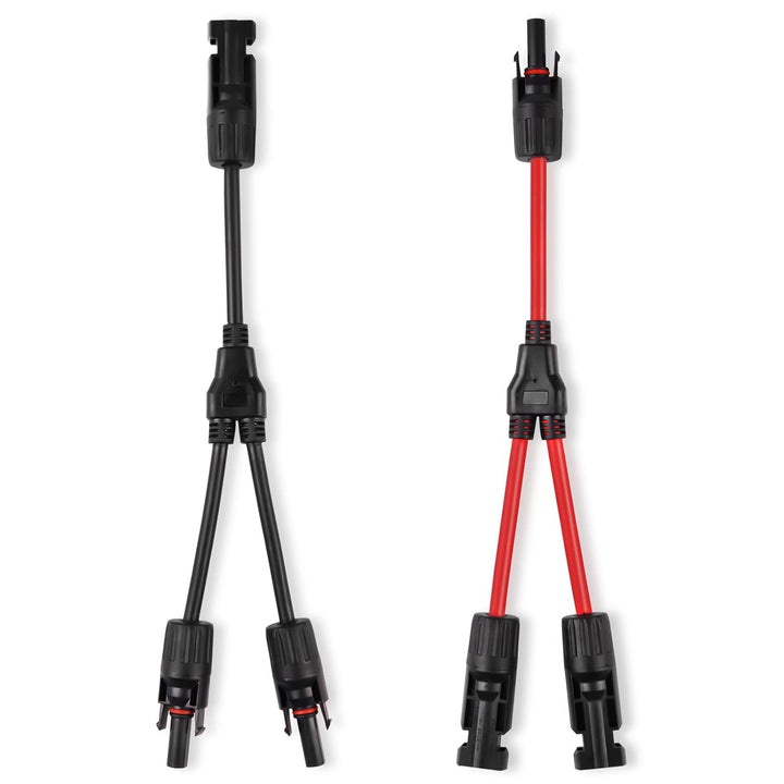 URAQT Solarkabel Y Verteiler, 1 Paar 4 mm² Solarkabel Y Solar Cable Wasserdicht Y Splitter 12AWG Plu