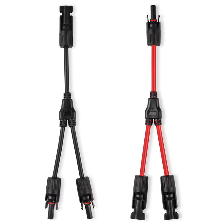 URAQT Solarkabel Y Verteiler, 6 mm² Solarkabel Y2 Solar Cable Wasserdicht Y Splitter 10AWG Plug & Pl