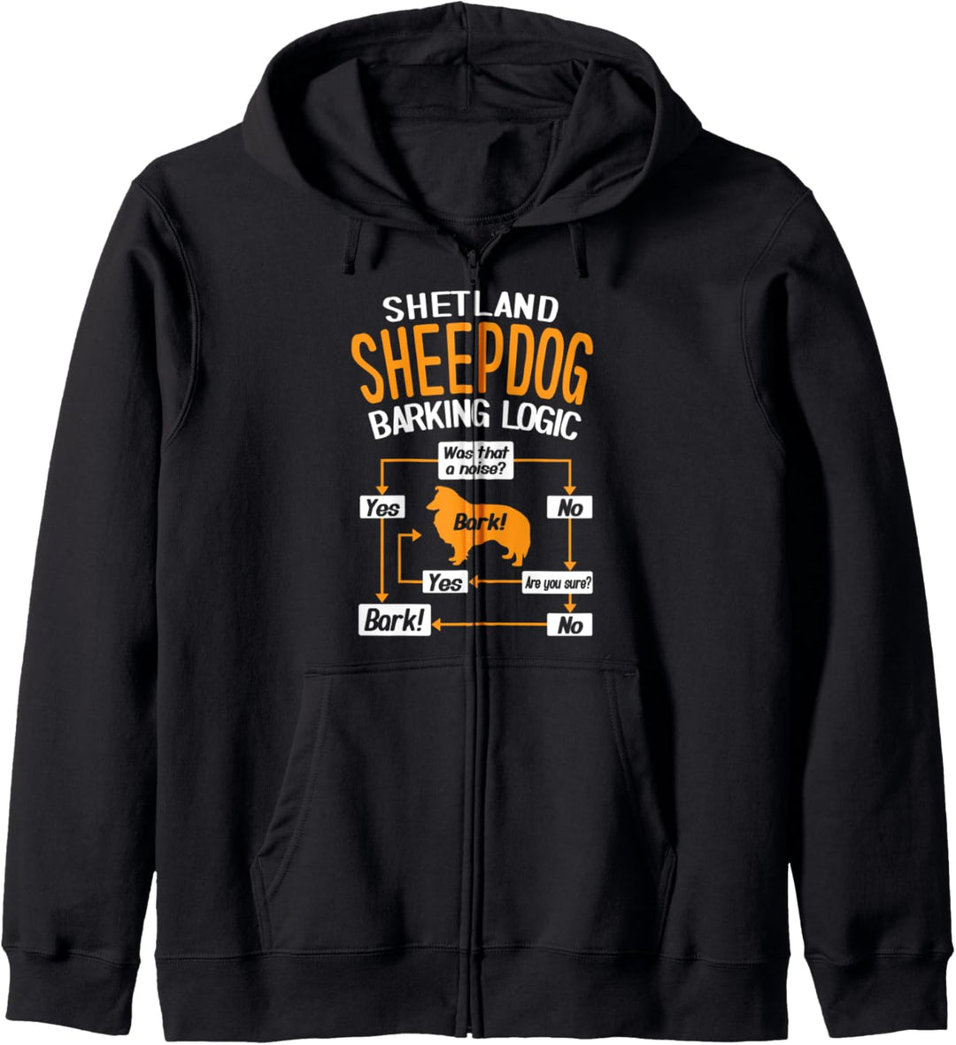 Shetland Sheepdog Barking Logic Dog Lover Kapuzenjacke