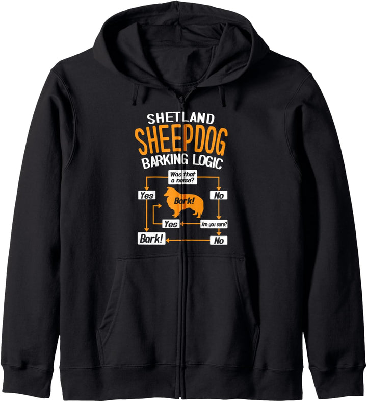 Shetland Sheepdog Barking Logic Dog Lover Kapuzenjacke