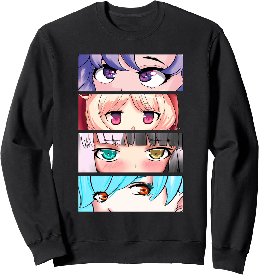Manga Anime Augen Kawaii Otaku Waifu Cosplay Animes Sweatshirt