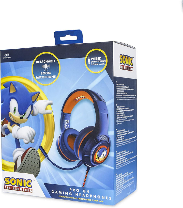OTL Technologies Sonic The Hedgehog Pro G4 Wired Gaming Headphones Blue