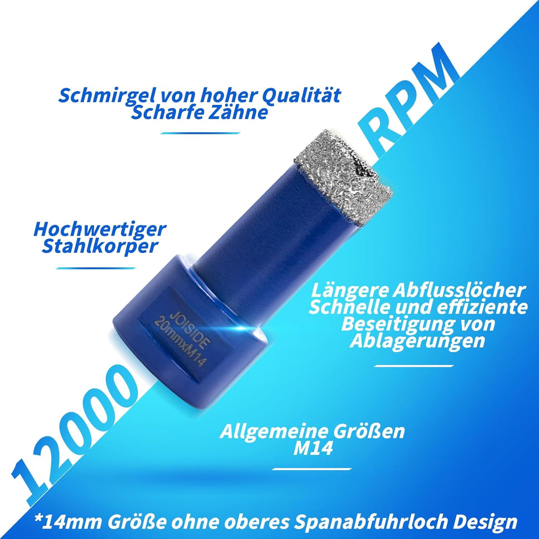 Fliesenbohrer 6 8 10 20 35mm x M14 5 Stücke Diamantbohrer Glasbohrer Fliesen Diamant Feinsteinzeug B