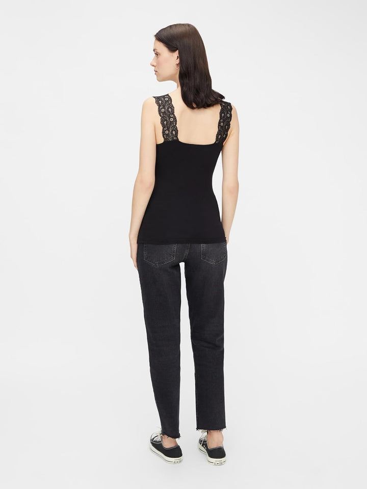 PIECES Damen Top S 2x Weiss, 1x Schwarz, S 2x Weiß, 1x Schwarz