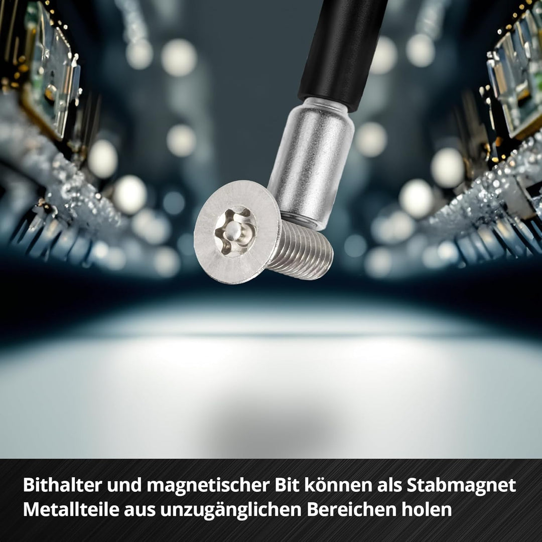Original Einhell 114-tlg. Präzisions- und Elektronik-Reparatur-Set (Präzisionsbits, Hakendreher-Bit,