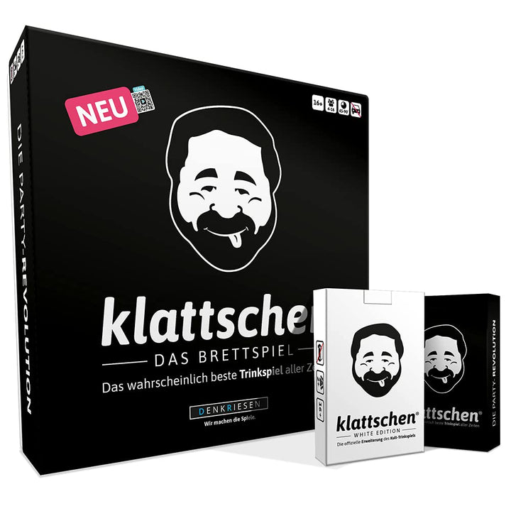 DENKRIESEN - klattschen® MEGA-Pack -klattschen Brettspiel, klattschen & klattschen White Edition - D