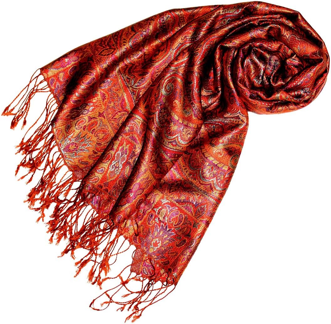 Lorenzo Cana Herrenschal Schaltuch jacquard gewebt 100% Seide 70 x 190 cm Paisley Muster Seidenschal