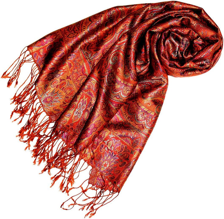 Lorenzo Cana Herrenschal Schaltuch jacquard gewebt 100% Seide 70 x 190 cm Paisley Muster Seidenschal