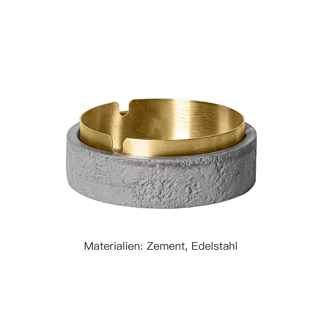 Jinfanshurich Dekorative Tisch Aufbewahrungsbox mit Deckel aus Zement & Edelstahl, Geruchsdicht, Win