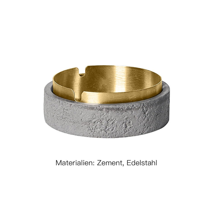 Jinfanshurich Dekorative Tisch Aufbewahrungsbox mit Deckel aus Zement & Edelstahl, Geruchsdicht, Win