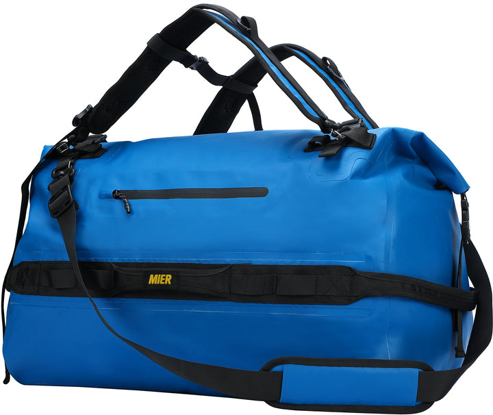 MIER Wasserfeste Reisetasche Duffle Bag mit Rucksackfunktion Rolltop Sporttasche für Seesack, Schwim