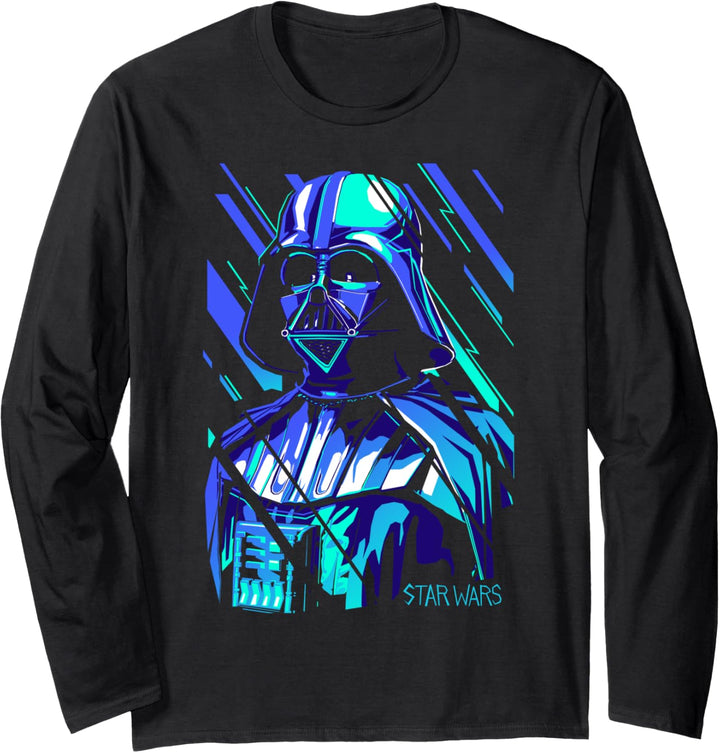 Star Wars Darth Vader Idling In The Matrix Laser-Light Show Langarmshirt
