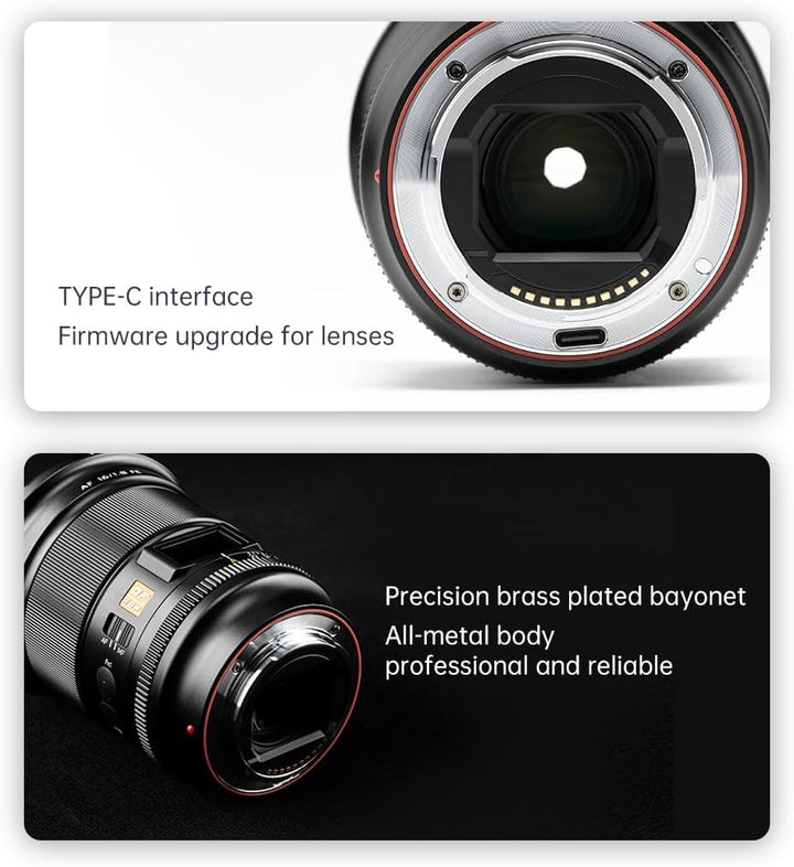 VILTROX AF 16mm F1.8 FE Weitwinkel Objektiv Vollformat Autofokus für Sony E-Mount Kameras A7III A7RI