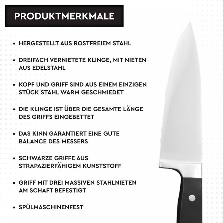 JUSTCUT Kochmesser 20 cm, geschmiedet, Kochmesser 20 cm