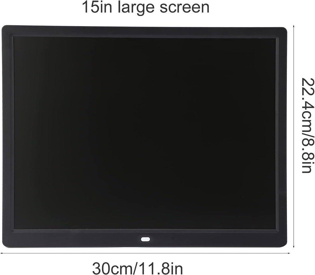 Digitaler Bilderrahmen 15 Zoll,4:3 1024x768 LED Elektronischer Bilderrahmen mit Infrarot Fernbedienu