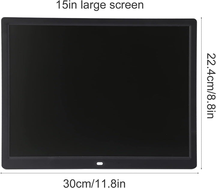 Digitaler Bilderrahmen 15 Zoll,4:3 1024x768 LED Elektronischer Bilderrahmen mit Infrarot Fernbedienu