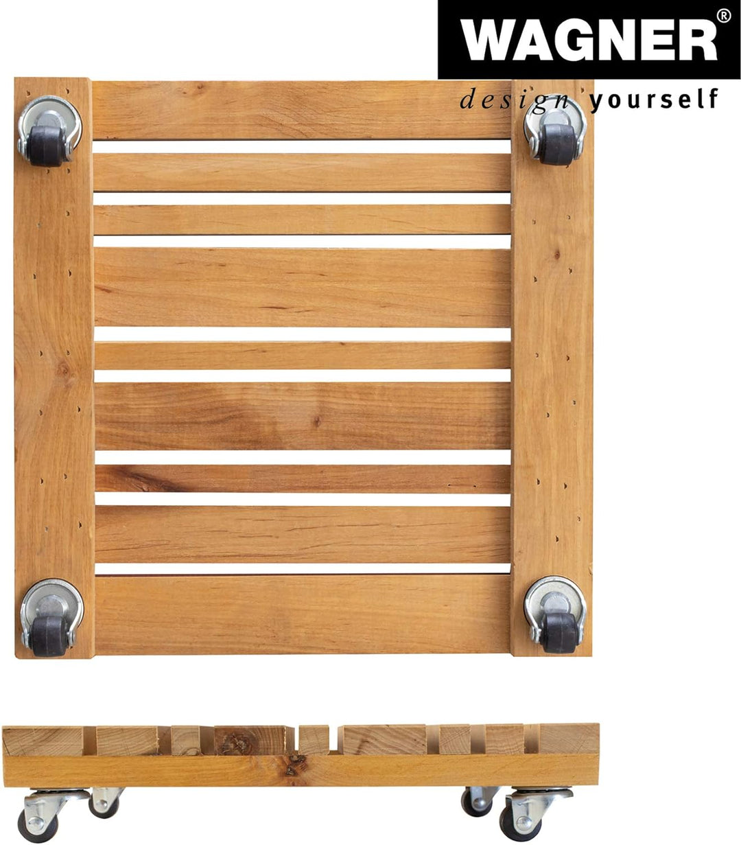 Wagner Pflanzenroller FENG Shui 28 x 28 x 5,5 cm I Pflanzenroller für Innenbereich I Blumenroller au