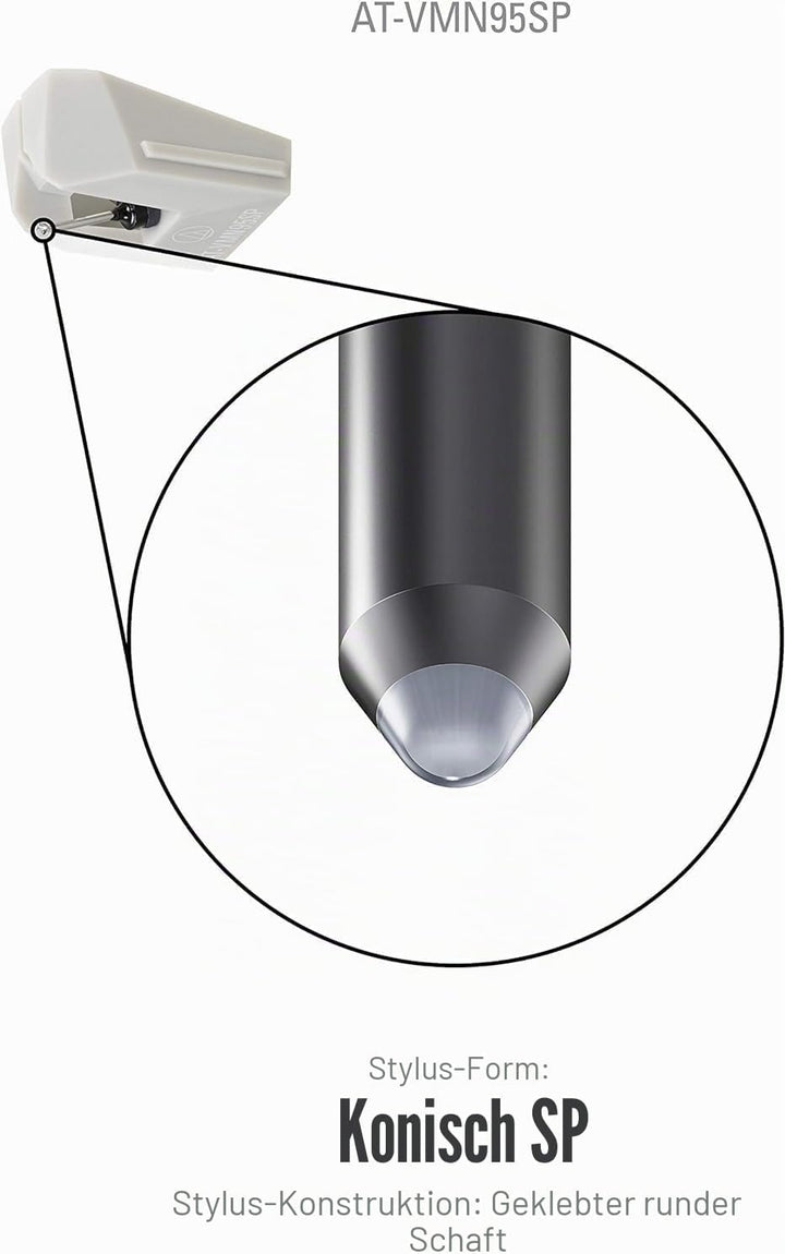 Audio-Technica VMN95SP VM95-Serie – Ersatznadel, 78 U/min SP Grau VM95 Series Ersatz-Eingabestift (7