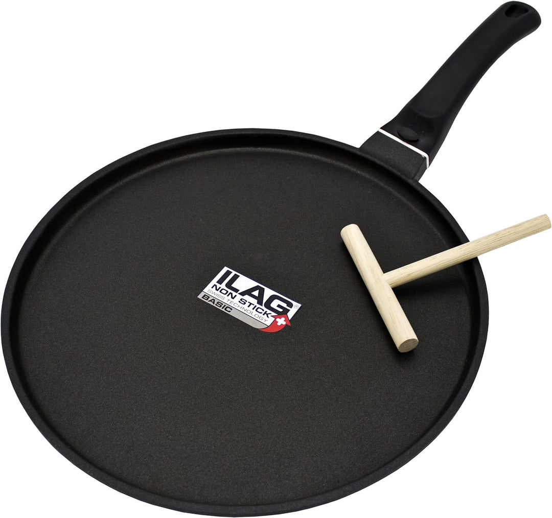 Kopf Crepespfanne Marra (Aluguss, 28 cm, ILAG Beschichtung, Induktion) inkl. Teigverteiler, inkl. Te