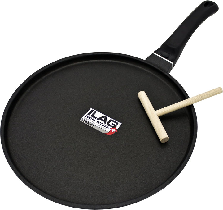 Kopf Crepespfanne Marra (Aluguss, 28 cm, ILAG Beschichtung, Induktion) inkl. Teigverteiler, inkl. Te