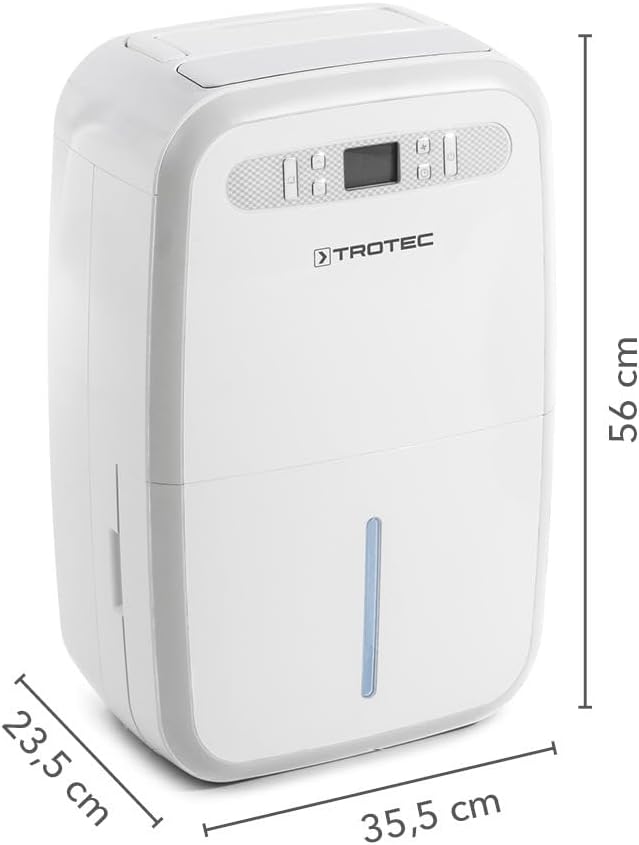 TROTEC Luftentfeuchter elektrisch TTK 95 E – Leistung 30 L/Tag – Fläche 90 m² - 230 m³ – mit Autoabs