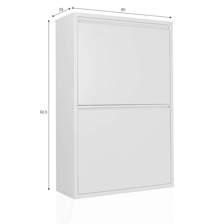 Betten-ABC Refina Mehrzweckschrank, Mülltrenner, platzsparend, aus pflegeleichtem Metall Farbe Weiss