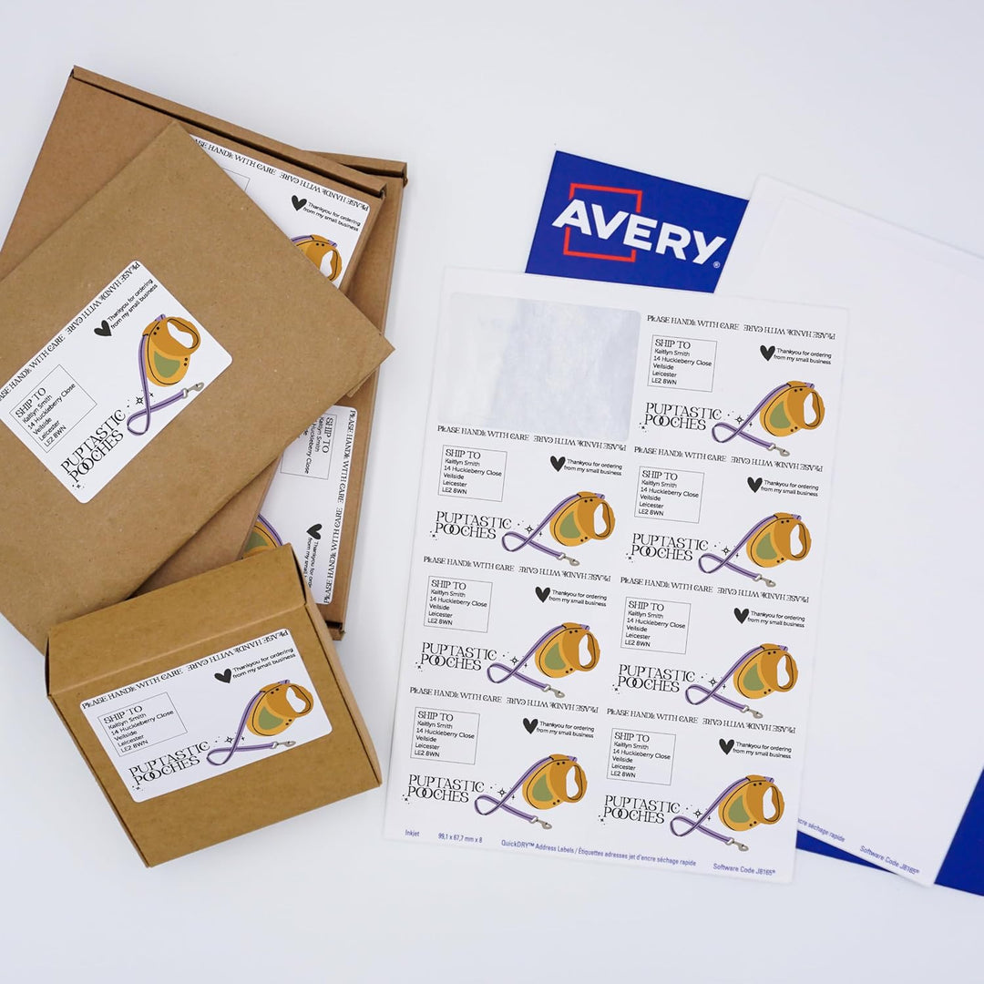 AVERY Zweckform schnelltrocknende Adressetiketten für Tintenstrahldrucker 8 pro Blatt 99,1 x 67,7 mm